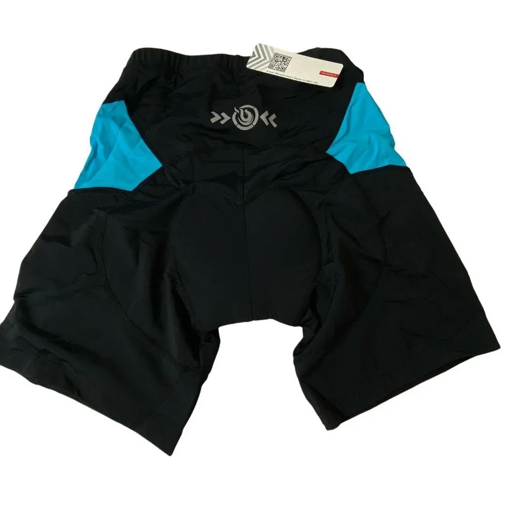 NWT Beroy 2XL Cycling Shorts padded Black Blue Women’s Plus - Picture 8 of 9